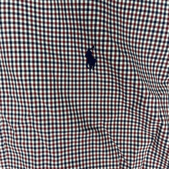 Polo Ralph Lauren Shirt Mens XL Classic Fit Red Blue Gingham‎ Check Oxford Pony - Picture 2 of 6